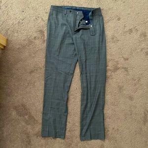 Ralph Lauren Grey Plaid Slim Fit Pants